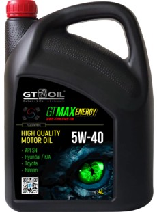 Масло моторное GT MAX Energy 5W-40 (Export line)